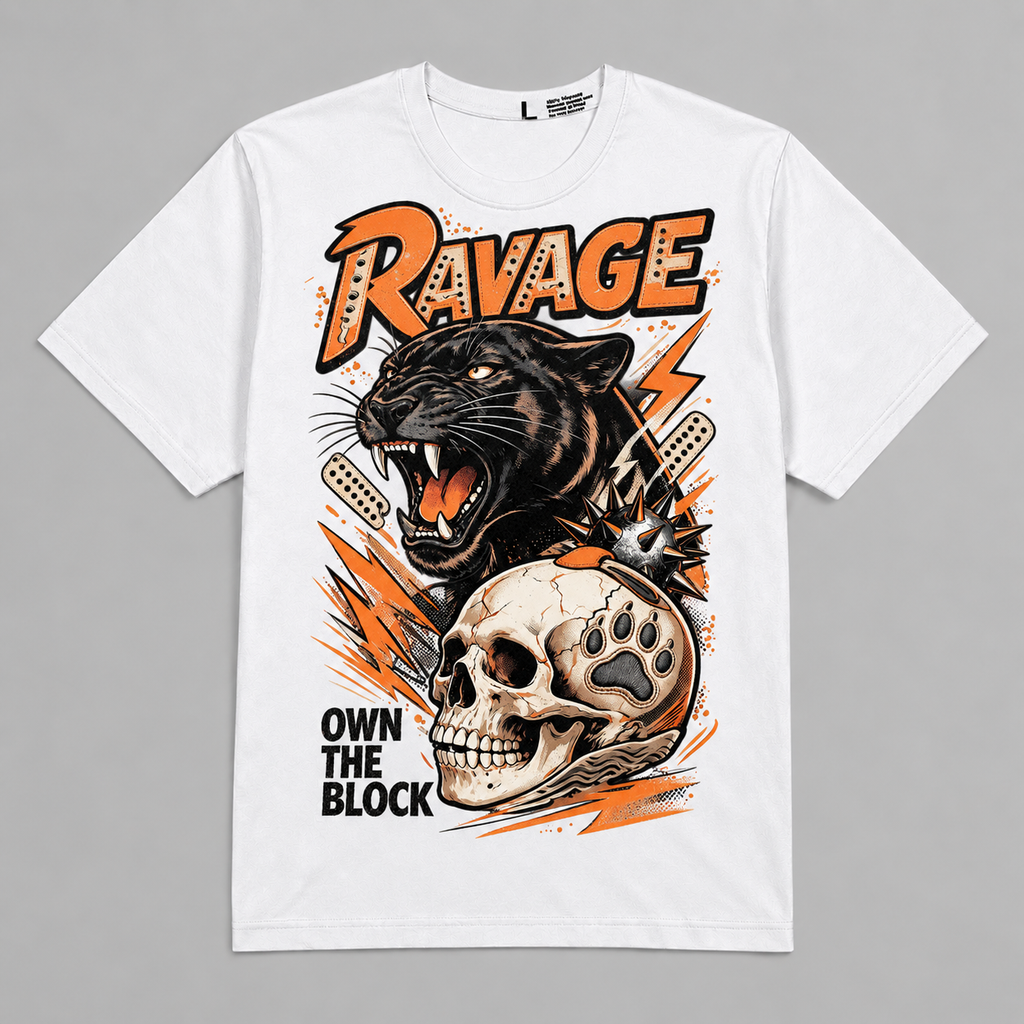AJ1 Retro High OG Hahariot Shirt "Own The Block" Graphic Oversized T-Shirt – Vintage Streetwear