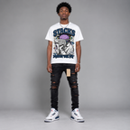 AJ3 Retro 'True Blue' Hahariot Shirt Stacks 'Match The Fit' Graphic Oversized T-Shirt – Vintage Streetwear