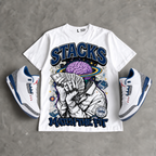 AJ3 Retro 'True Blue' Hahariot Shirt Stacks 'Match The Fit' Graphic Oversized T-Shirt – Vintage Streetwear