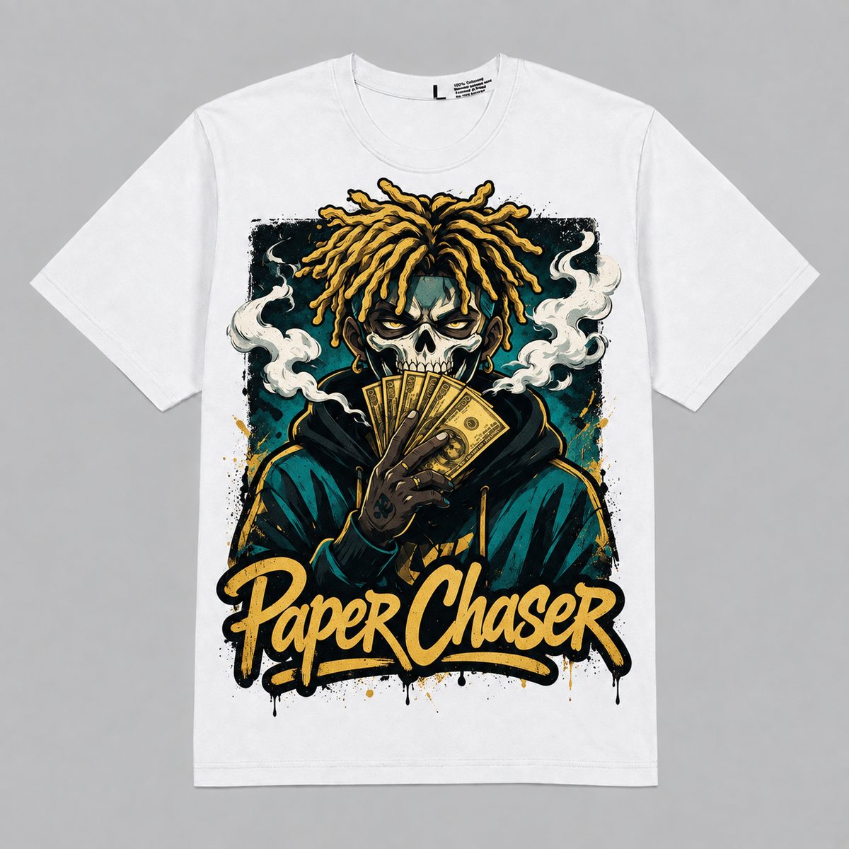 AJ4 Thunder / Tour Yellow Hahariot Shirt Paper Chaser Graphic Oversized T-Shirt – Vintage Streetwear