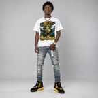 AJ4 Thunder / Tour Yellow Hahariot Shirt Paper Chaser Graphic Oversized T-Shirt – Vintage Streetwear