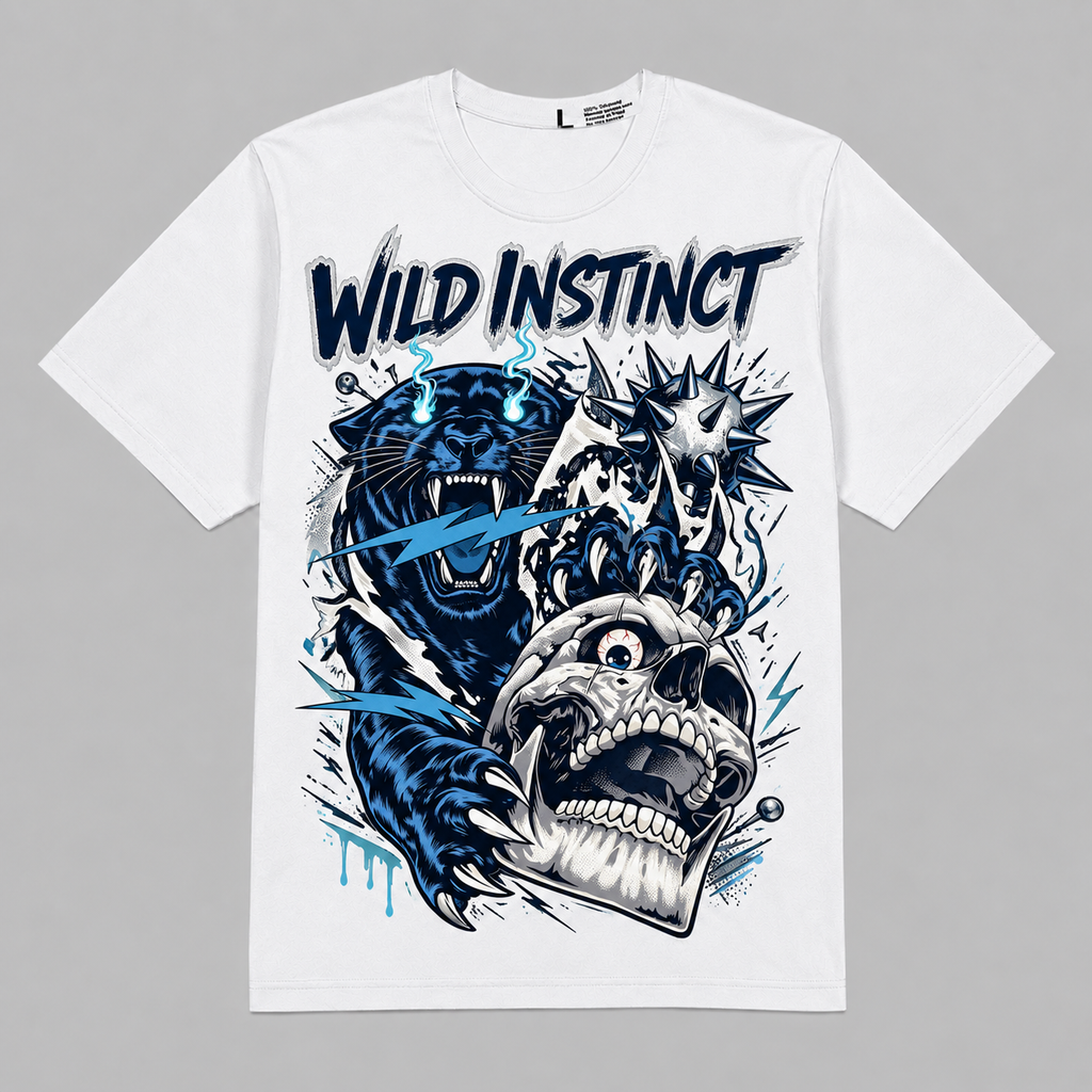AJ 13 Retro "Flint" Hahariot Shirt "Wild Instinct" Graphic Oversized T-Shirt – Vintage Streetwear