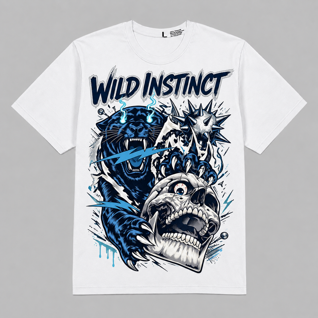 AJ 13 Retro "Flint" Hahariot Shirt "Wild Instinct" Graphic Oversized T-Shirt – Vintage Streetwear Hover Image
