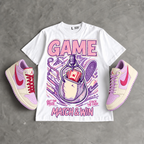 Travis Scott x AJ1 Low OG Hahariot Shirt Game Match & Win Graphic Oversized T-Shirt – Vintage Streetwear