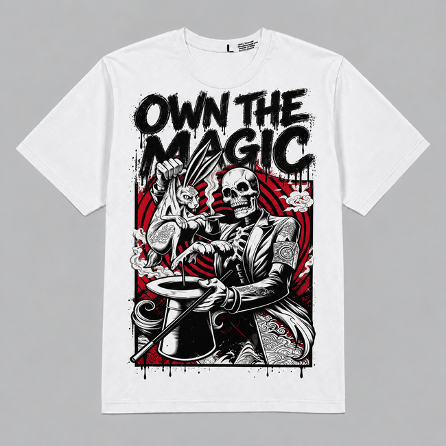 AJ1 Low 'Reverse Black Toe' Hahariot Shirt Own the Magic Graphic Oversized T-Shirt – Vintage Streetwear Hover Image