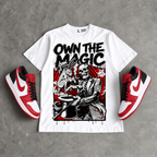 AJ1 Low 'Reverse Black Toe' Hahariot Shirt Own the Magic Graphic Oversized T-Shirt – Vintage Streetwear