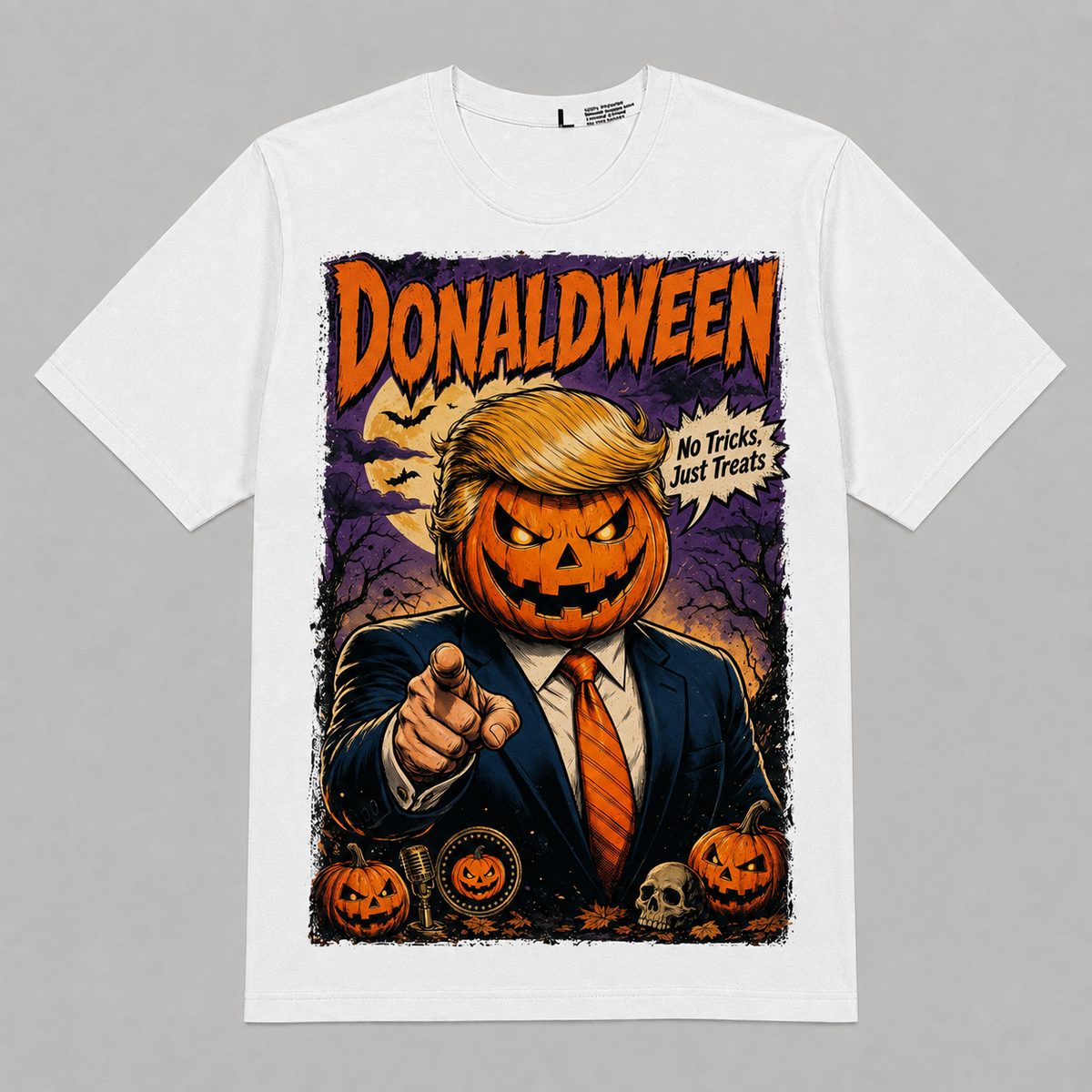 Halloween Pumpkin "DonalDWEEN" Graphic Oversized T-Shirt – Vintage Streetwear