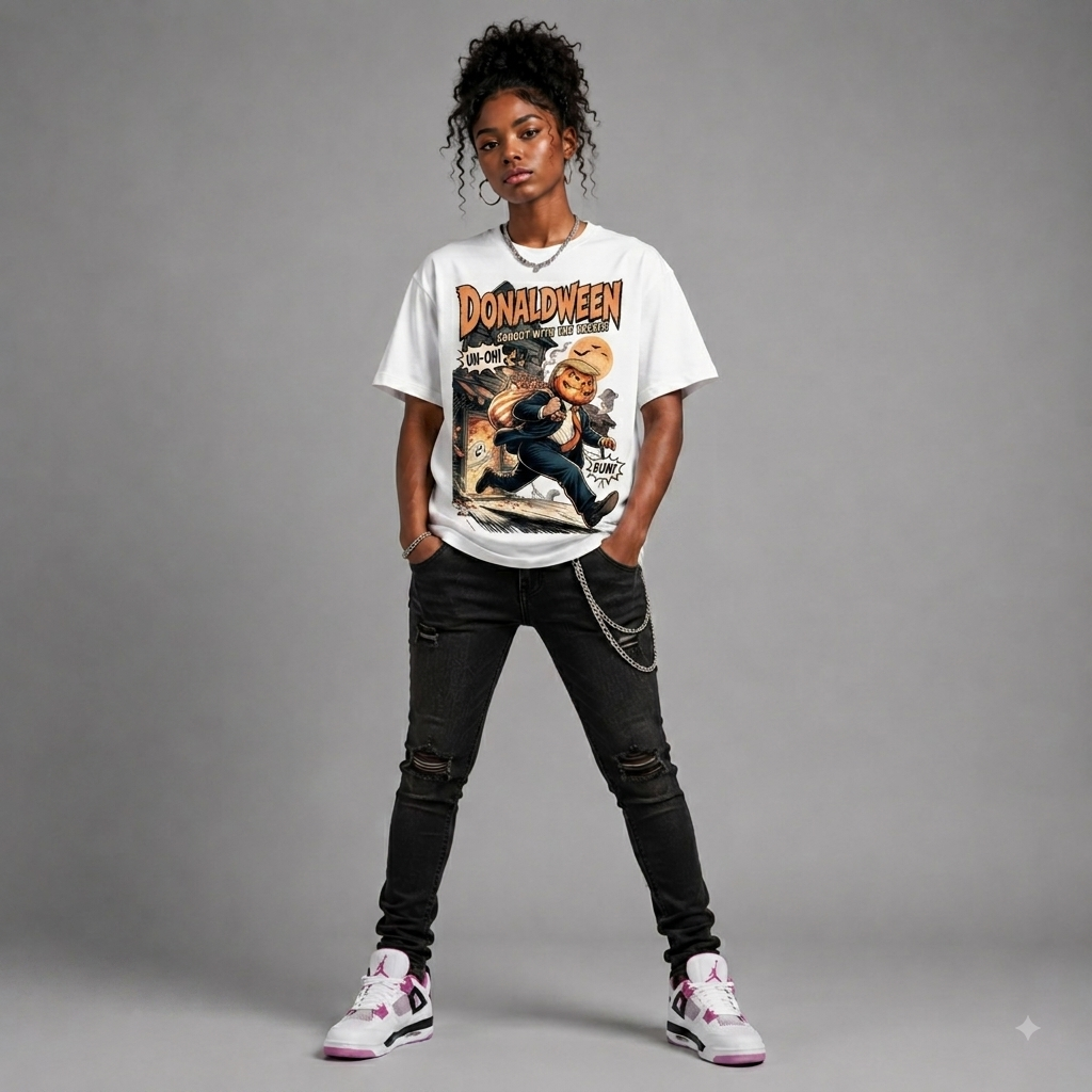 Donaldween Pumpkin Heist Graphic Oversized T-Shirt – Vintage Streetwear