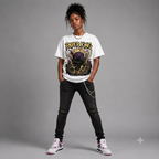 Paper King Skull, Wings Graphic Oversized T-Shirt – Vintage Streetwear