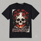 Skull & Roses "Saint & Sinner" Graphic Oversized T-Shirt – Vintage Streetwear