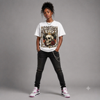 Skull Crown "King's Rise" Graphic Oversized T-Shirt – Vintage Streetwear