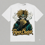 "Paper Chaser" Skull Money Graphic Oversized T-Shirt – Vintage Streetwear