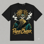 "Paper Chaser" Skull Money Graphic Oversized T-Shirt – Vintage Streetwear