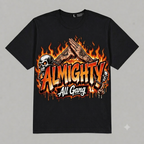 Almighty All Gang Flame Graphic Oversized T-Shirt – Vintage Streetwear