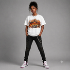 Almighty All Gang Flame Graphic Oversized T-Shirt – Vintage Streetwear