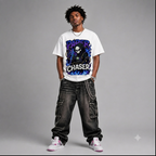 "Paper Chaser" Graphic Oversized T-Shirt – Vintage Streetwear
