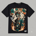 'Souls' Flaming Skull Graphic Oversized T-Shirt – Vintage Streetwear