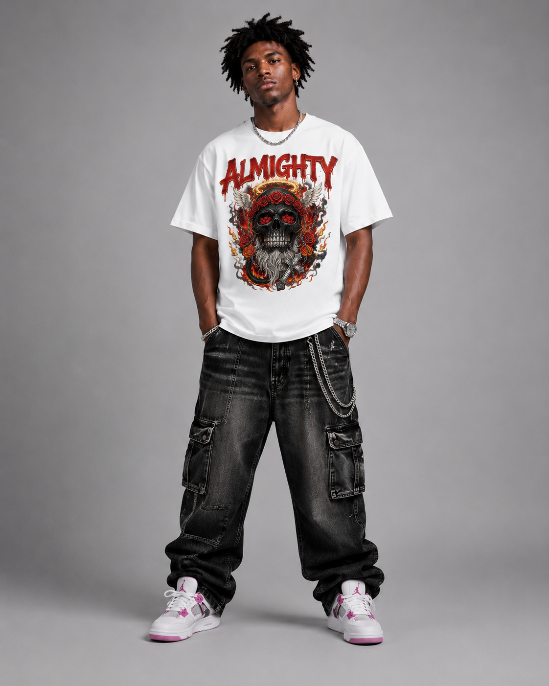 Almighty Skull Sports Jersey — Men's Graphic Athletic Tee